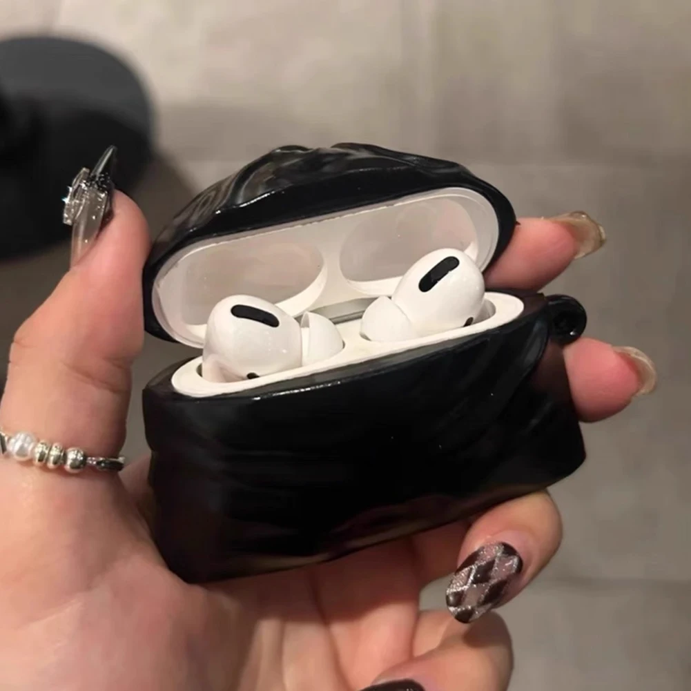 Cartoon Garbage Bag Silicone Earphone Case with Hook
