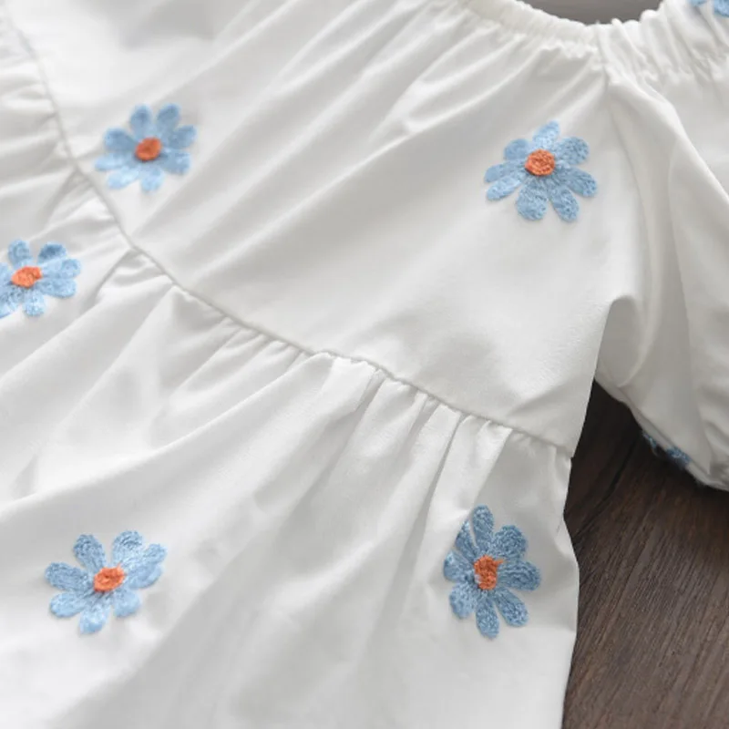 Baby Girls Casual Floral Dress New Summer Fashion Kids Princess Dresses Children Sweet Flowers Party Vestidos Cute Suits 3-7Y