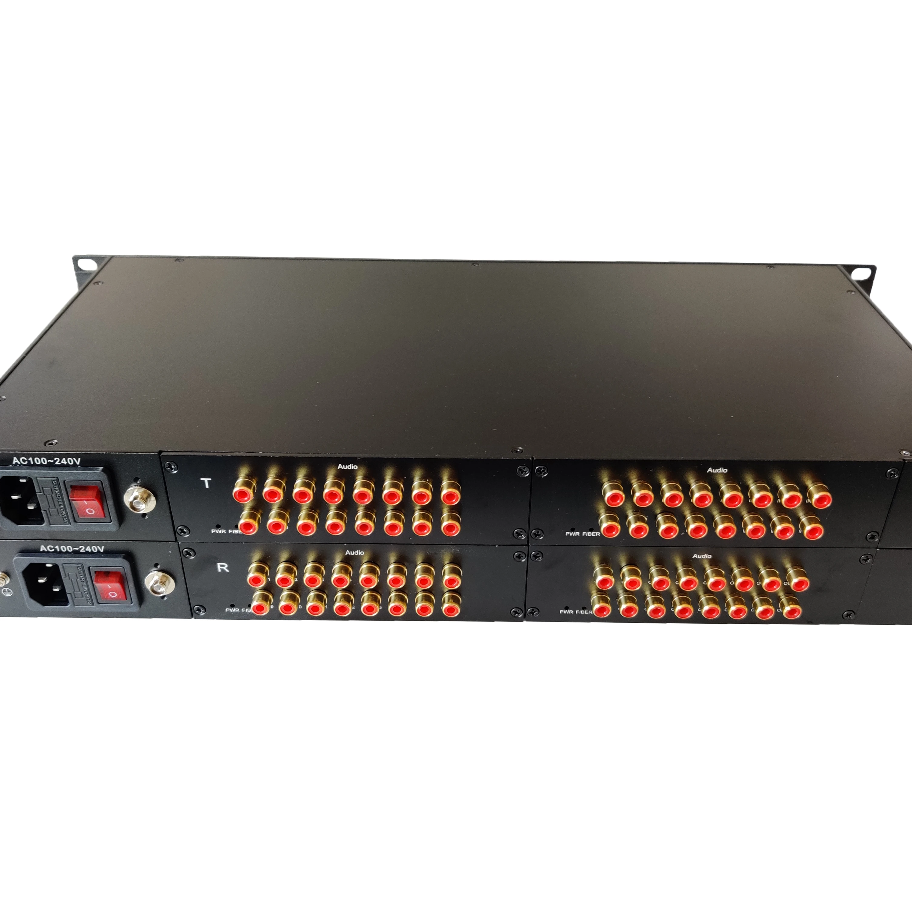 32 ch audio over fiber converter Analog Audio optical transmitter 16 channels audio over fiber converter transmitter receiver audio fiber optical transceiver