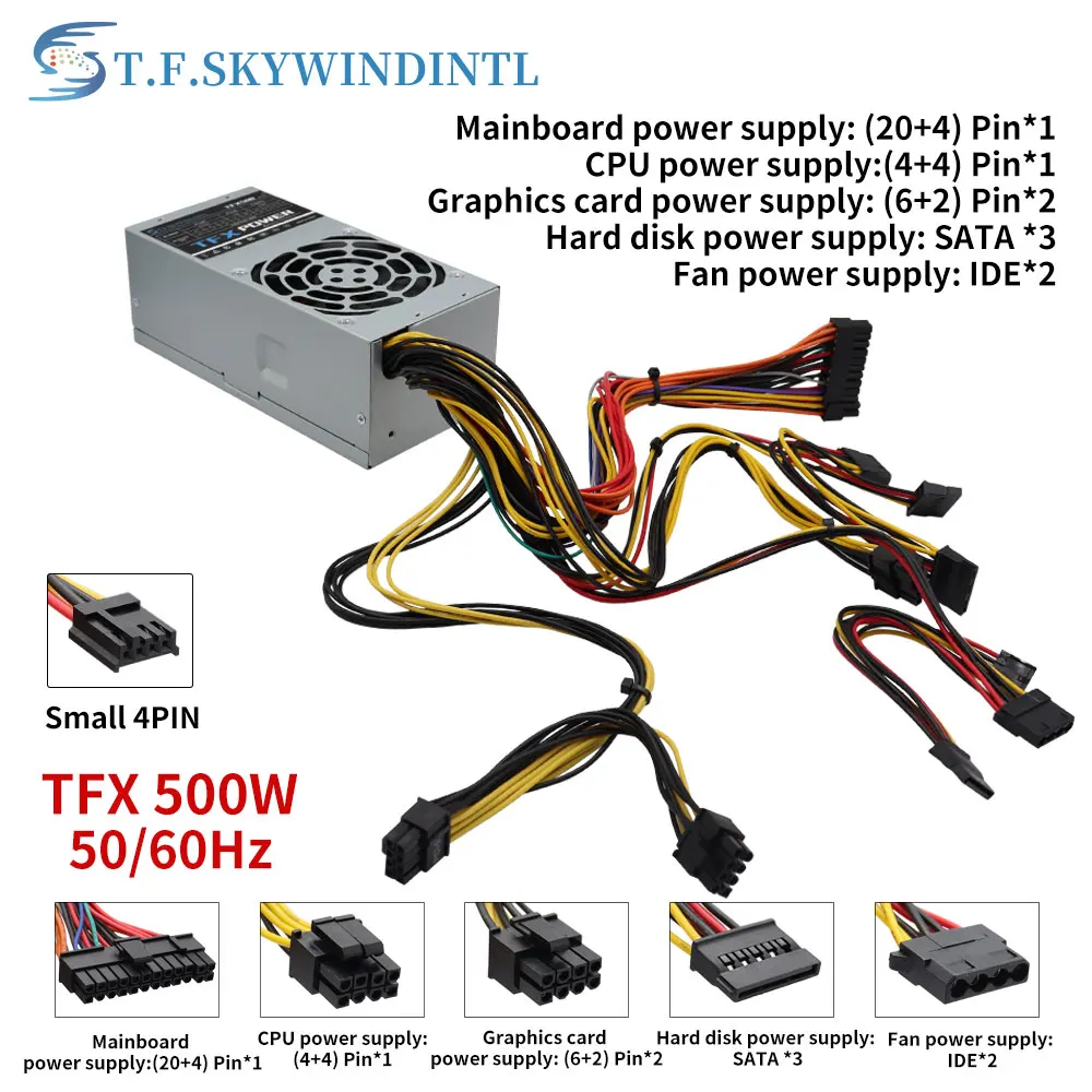 TFX Power Supply 500W ATX 500Watt Standard TFX Form Factor