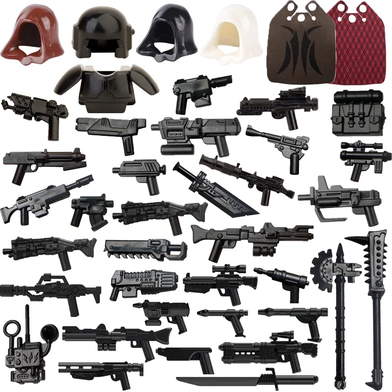 Militärische Bausteine MOC Star Film Charaktere Soldat Figuren Krieg Mini Ziegel Waffen Zubehör Waffen Umhang Axt Rüstung B04