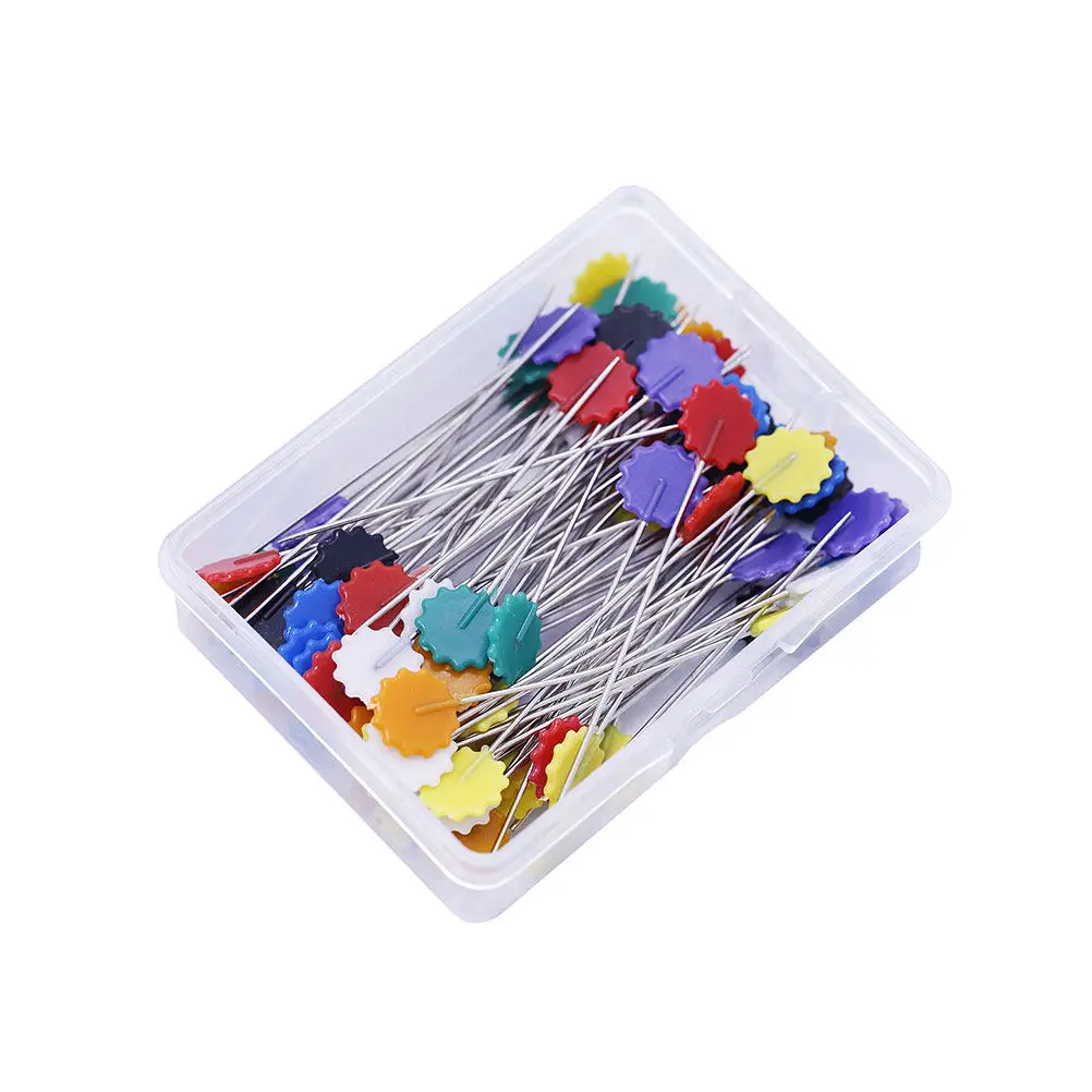 100Pcs 꽃 머리핀 매화 모양 다양한 밝은 색상 바느질 공예 뜨개질 모자 신발 가방 만들기 사무실 DIY