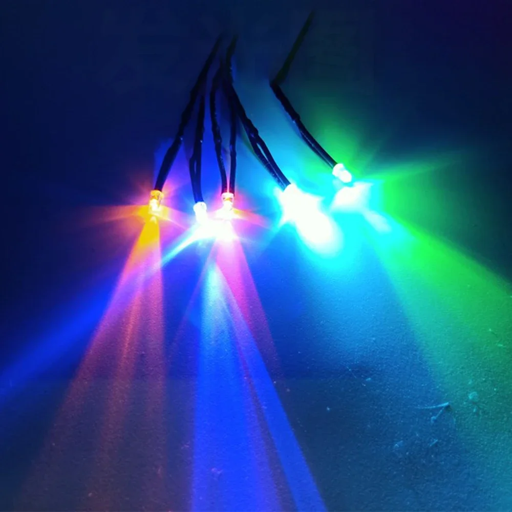 K Diodi LED 12 V 5mm Rosso Verde Blu Giallo Bianco Precablato 5 9 12 V Indicatore Di Emissione Luminosa Diffuso