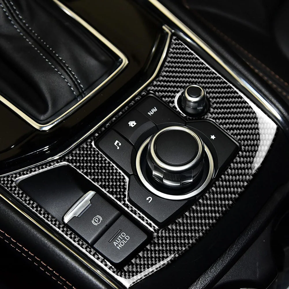 

Car Styling Gear Box Handbrake Panel Decorative Sticker Carbon Fiber Decorative Decals for -5 2017-2018 (Black+Grey)