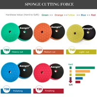 5"(125mm)/6"(150mm) Car Buffing Polishing Pads Beveled Hex-Logic Sponge For DA/RO/GA Buffer Polisher 2