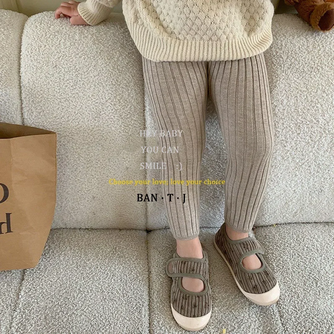 

Детские трусы, осень 2023, корейские милые вязаные облегающие брюки для девочек, детская одежда, зимняя одежда для девочек