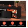 LED Entertainment Center for TV, Modern TV Console with 2 Drawers, TV Stands for Living Room 6