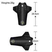 Accessoires de cyclisme, 2 pièces, garde-boue avant/arrière en fibre de carbone pour VTT, garde-boue de vélo 6