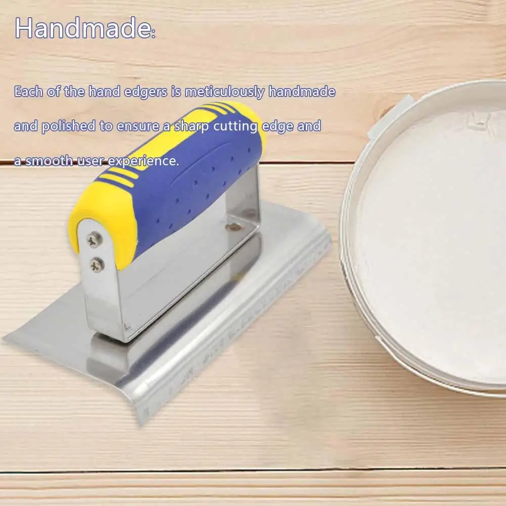 Stainless Steel Concrete Hand Edger Unique Construction And Construction Edge Radiused Curved Ends Tool No Rivets Design A3R4 3