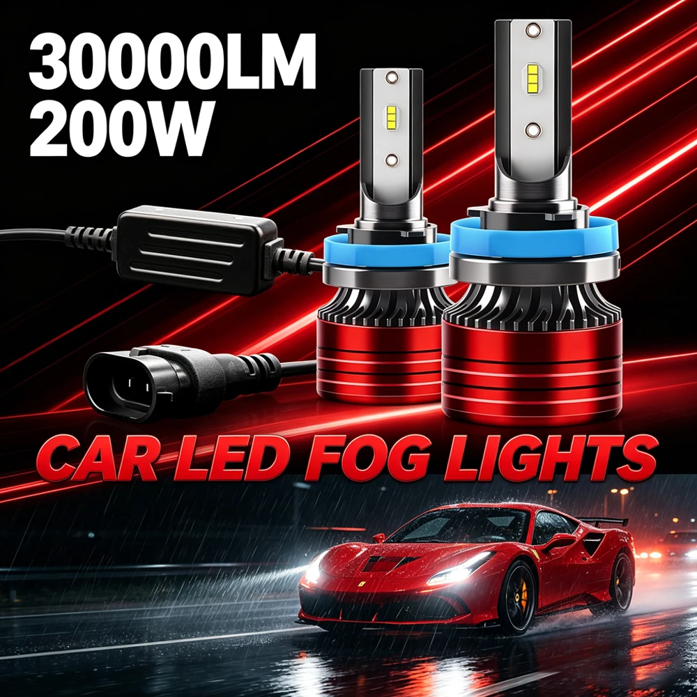 200W 캔버스 H8 H9 H11 LED 자동차 안개등 9005 HB3 9006 DRL 주행등 헤드라이트 전구 H7 6000K 백색 자동차 오토바이 헤드램프