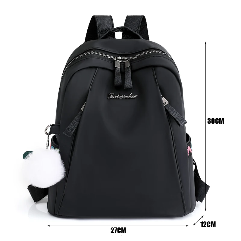 Casual Bagpack for Women Waterproof Oxford Backpack Female Large Capacity Travel Rucksack Simple Back Pack for Teenage Girls