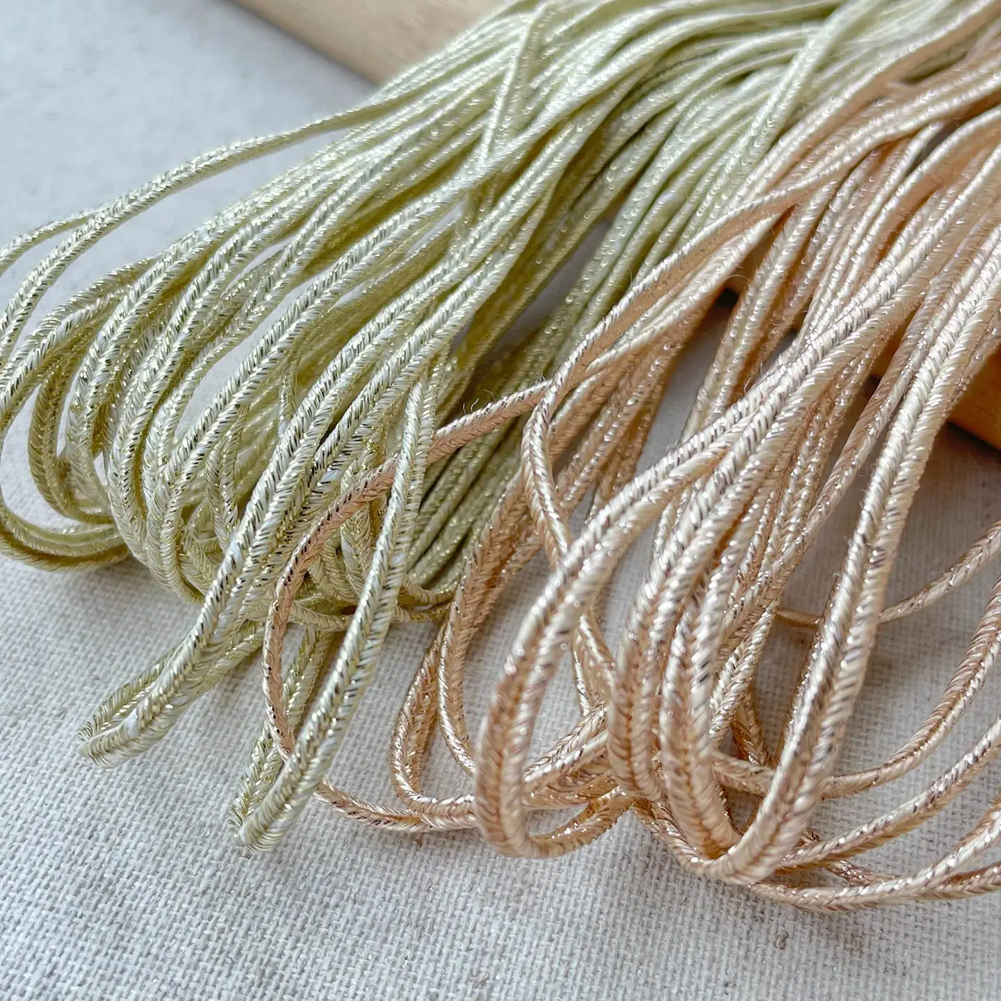 10-Meter Gold & Silver Herringbone Webbing Strap - DIY Edging Accessory