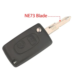 Enhanced Flip Remote Key Case Shell | 2 - Button Replacement with HU83 VA2 SX9 Blade for 3 Buttons (NE73 Blade)