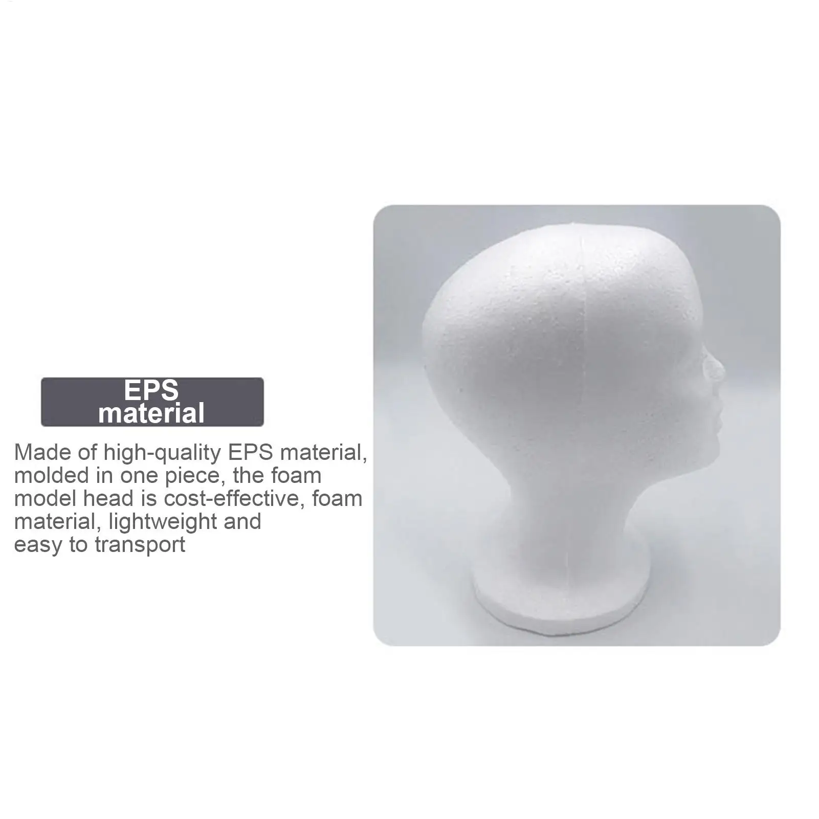 Foam Wig Head Model Mannequin Dummys Wig Glasses Hat Display Stand Rack Hairpieces Stand Holder Female Head Model Wig Display