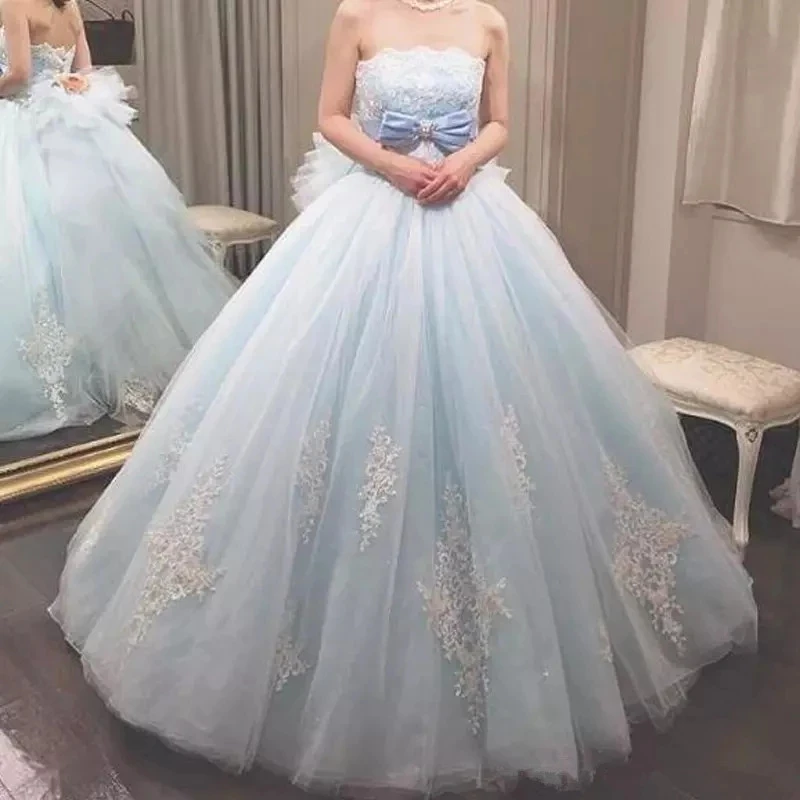 

ANGELSBRIDEP бальное платье без бретелек, платья для Quinceanera, 15 Модные Вечерние Платья до пола из тюля для маскарада, дня рождения, Лидер продаж