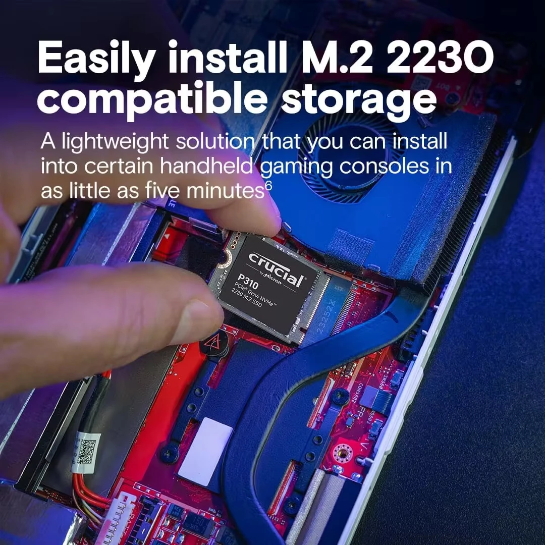 Crucial P310 1TB 2TB M.2 2230 NVMe PCIe Gen4 internal SSD 