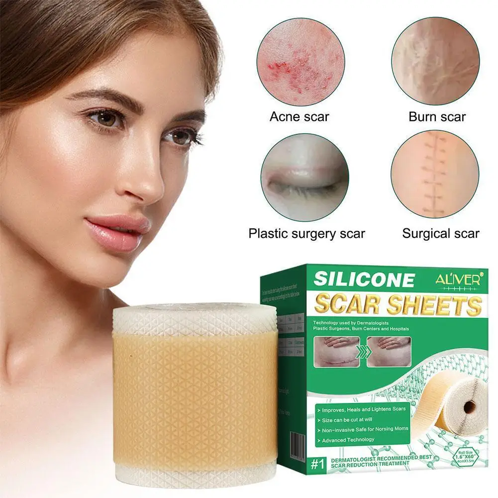Acne Surgical Stretch Marks Removal Scar Cream Pimples Skin Acne Self-adhesive Tape Repair Tone Gel Spot Patch Face Burn E8L7