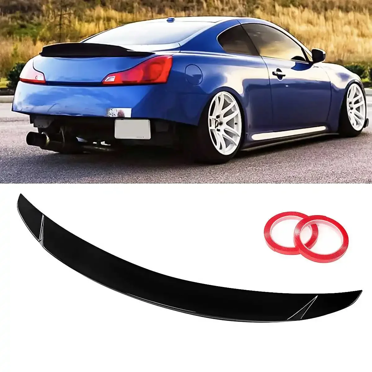 

Автомобильный задний спойлер G37 для багажника Infiniti серии G, G37, V36, Q60, 2 двери купе 2008-2013, задний спойлер, крыло, кузов