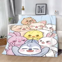 Cute Cartoon S-Strays K-Kids Printed Blanket Picnic Blankets Warm Blanket Soft and Comfortable Blanket Home Travel Birthday Gift 2