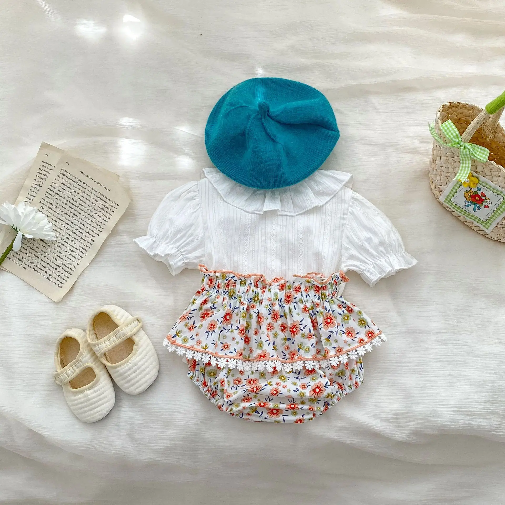 

LZH Baby Girl Clothes 2023 Summer Clothing For Girls Romper For Girls Clothes Cute Kids Jumpsuit Printing Newborn Sets 0-3 Years