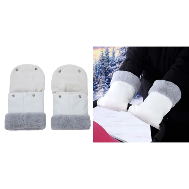 Protège-mains en polaire pour poussette, gants coupe-vent, poignée poussette,  garde vos mains au chaud dans neige QX2D - AliExpress