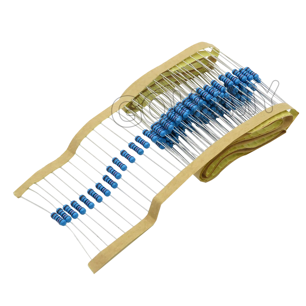 20 Pz 1W Resistore A Film Metallico 1% 1R ~ 1M 1 2 10 22 47 100 330 Ohm 1K 4.7K 10K 22K 47K 100K 330K 470K 2R 10R 22R 47R 100R 330R