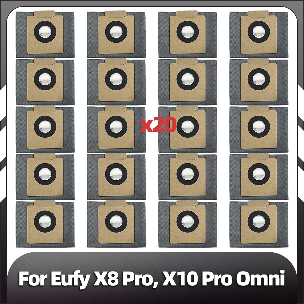 Bolsas de pó Substituição Bolsa Peças Sobressalentes Acessórios Compatível para Eufy x8 Pro X10 Pro Omni
