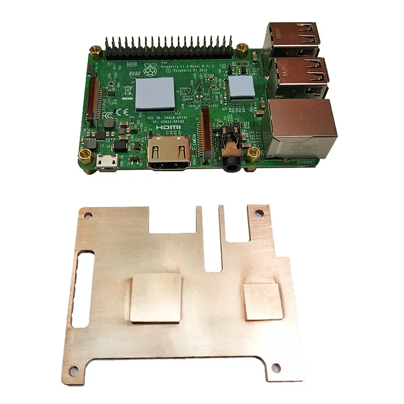 Raspberry Pi 3 Copper Heatsink Protective Case For Raspberry Pi 3/3B+