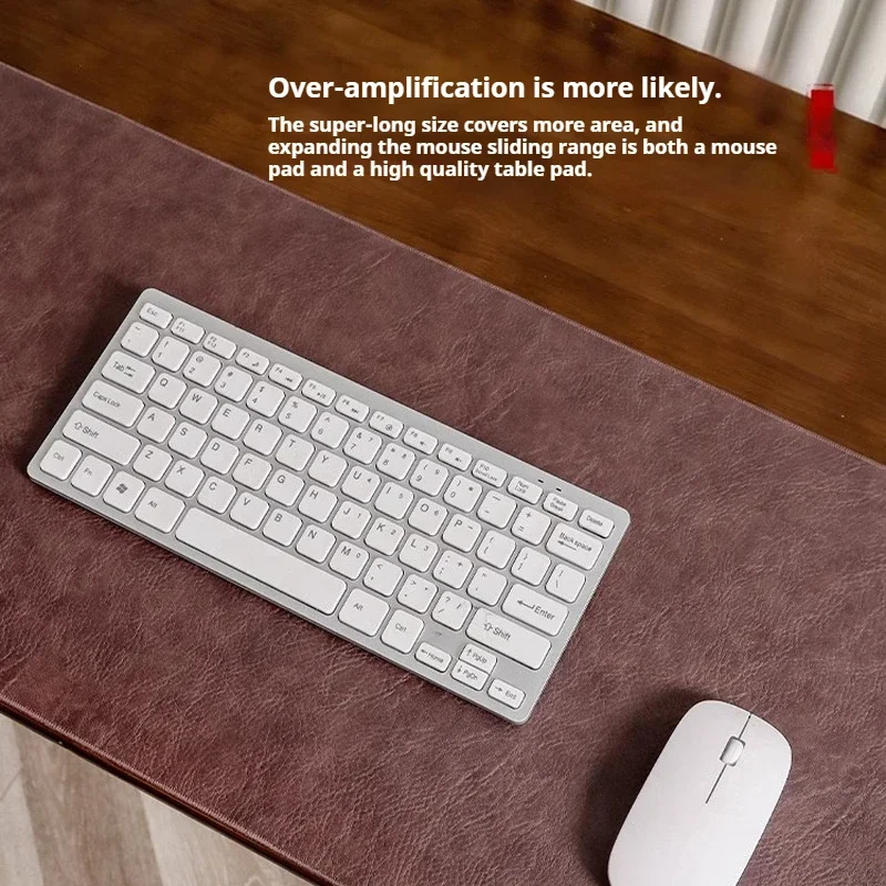 New Retro Cowhide Mouse Pad Desk Pad Thickened Durable Wear Resistant Notebook Office Desk Wash Free Waterproof Felt Tablecloth