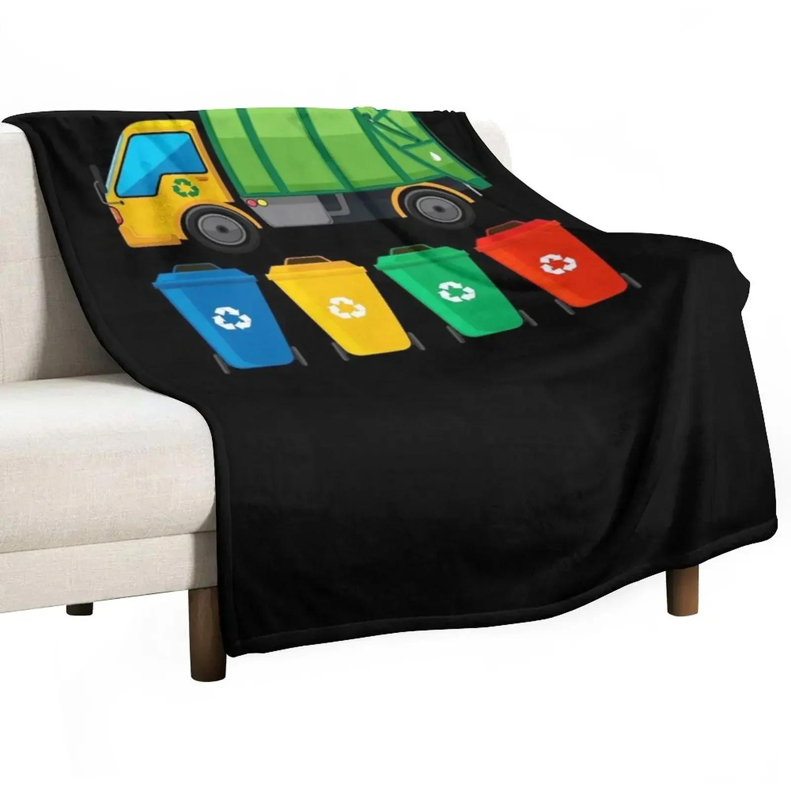 

Garbage Truck Throw Blanket Winter beds Blankets For Bed Plaid on the sofa Sofa Throw Blankets