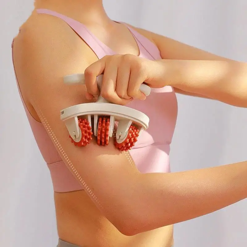 Multifunktions-Ring-Beinmassagegerät, Massagerolle mit abnehmbaren Griffen für Ganzkörper-, Nacken-, Schulter- und Bauchmuskel-Schlankheitsmassage – Detail 3