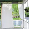1pc Outdoor Detachable Curtain Waterproof Sheer Curtain For Patio Porch Garden Decor Outdoors Waterproof Sheer Curtain 1