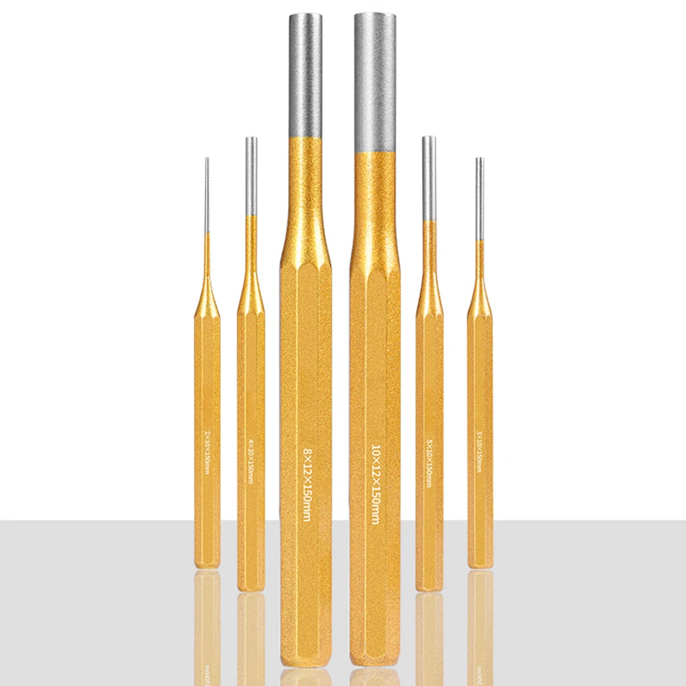 2-10mm Cylindrical Punch Roll Pin Punch Tool Remover Heavy Duty Chisel Cone Punches Watch Repair Hand Tools