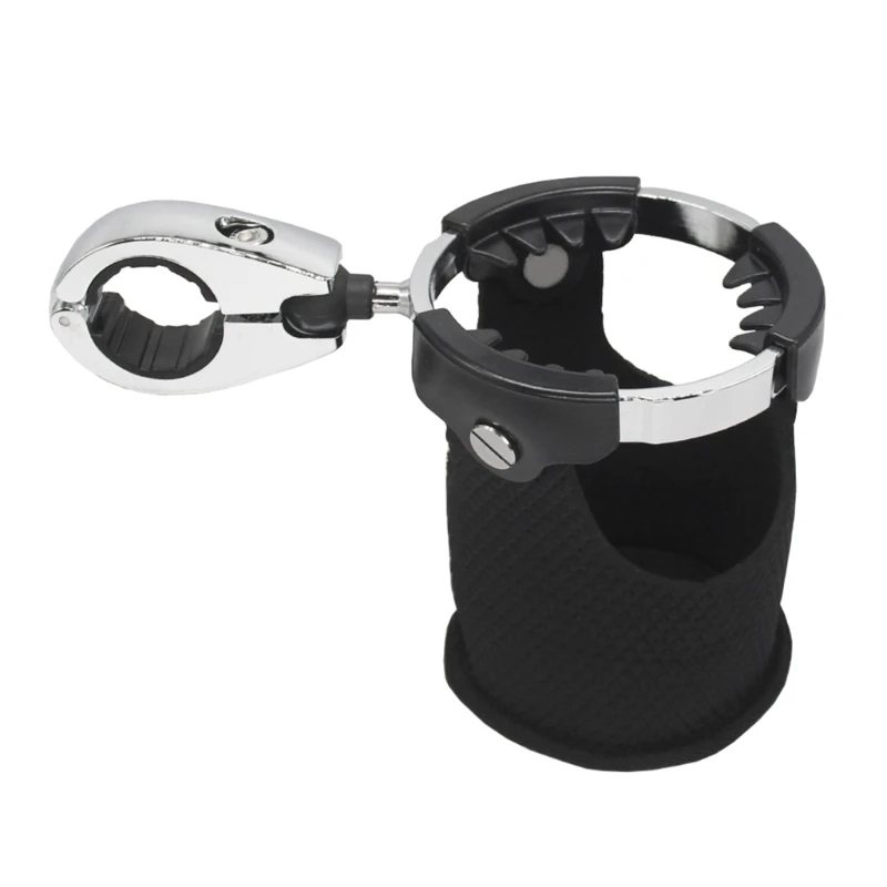 

090E Adjustable Cup Holder Mount Handlebar Easy Installation Durable- Fits Motorcycle for 7/8" 1” 1 1/4” Drink Bottle Holder