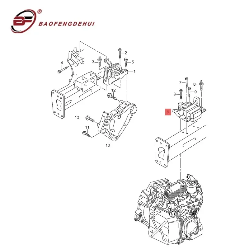 Engine Mounts Hydraulic Transmission Gearbox Support for VW Tiguan 4Motion for Audi Q3 Skoda KODIAQ 17-20 2.0 TDI 5QA199555F