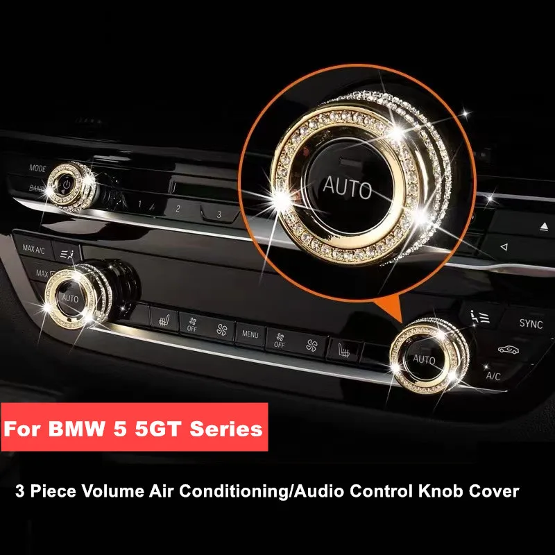 Accessori interni auto Bling per BMW Bling Accessori Accessori Auto Segno del Volante 3D Strass Decal Cover