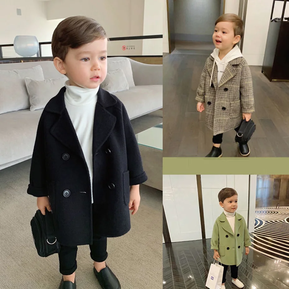 Girls Long Jacket Coat Solid Color Girl Coat Spring Autumn Jacket Girl Casual Style Kids Clothes kids jackets kids coats