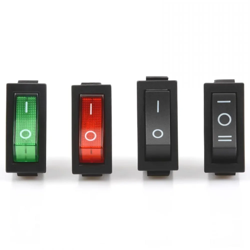 Interruptor de Balancim com Luz Kcd3 Off-on Posições 10a 250v 15a 125v ac Pinos Pinos Spdt Kcd3 50 Pcs