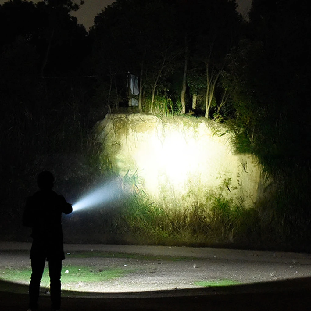 Flashlight Zoomable Powerful Torch Aluminum Alloy Bright Portable Spotlights Multi purpose Emergency light Search USB