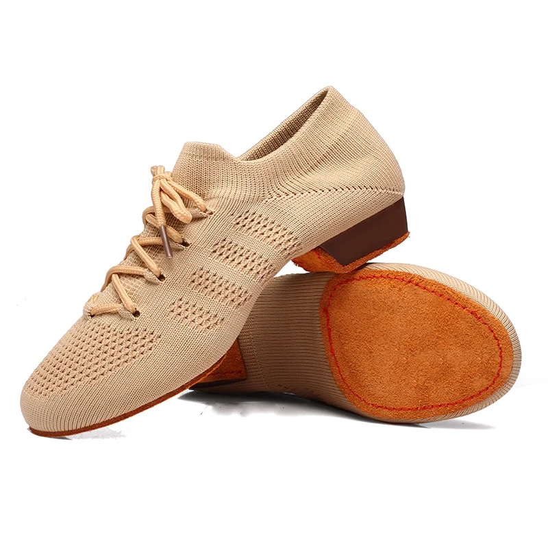 Soft Mesh Low Heel Shoes for Women and Girls, Ballroom Tennis, Latin Training, Ballet, Jazz, Teacher, Dance 4