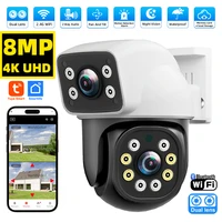 Tuya 8MP 4K WIFI caméra IP PTZ double objectif double écran détection de mouvement couleur nuit caméra de Surveillance de sécurité extérieure Tuya 1