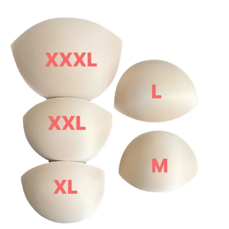 

4pairs/pack Large Size Breathable Thin Sponge Chest Pad Soft Skin Friendly Sweat Absorbing Summer Dress Swimsuit Chest Cup R4231