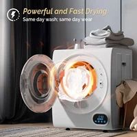 Portable Clothes Dryer, 110V 850W High End Front Load Laundry Tumble Dryer, 1.5 cu.ft Electric Dryer with Stainless Steel Tub & 2