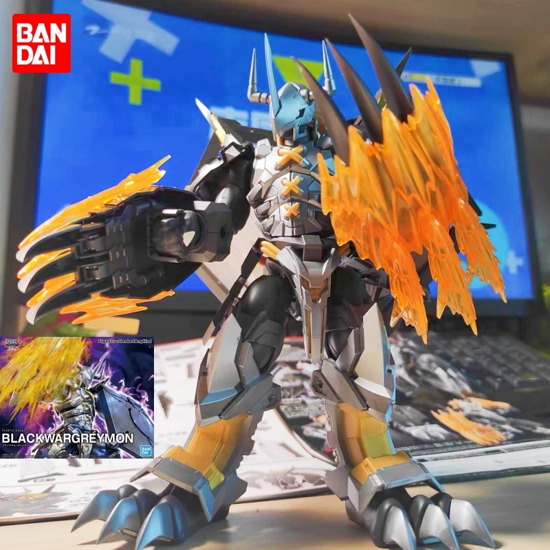 

Bandai Digimon Adventure Assembled Figure Figure-rise Black War Greymon Anime Characters Children's Toys Model Birthday Gift