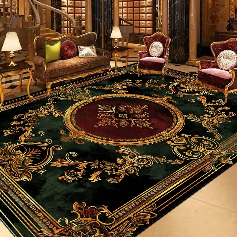 European Large Size Carpet Living Room Decoration Luxury Floor Mats Non-slip Bedroom Rugs Washable Lounge Computer Chair Mat floor mat decorative carpet non slip carpet