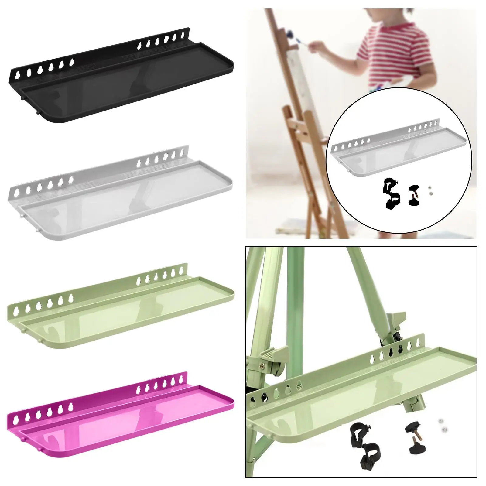 Detachable Easel Tray Shelf Replacement Sketch Rack Portable Durable Multipurpose Paintbrush Tray Artists Painting Accessory