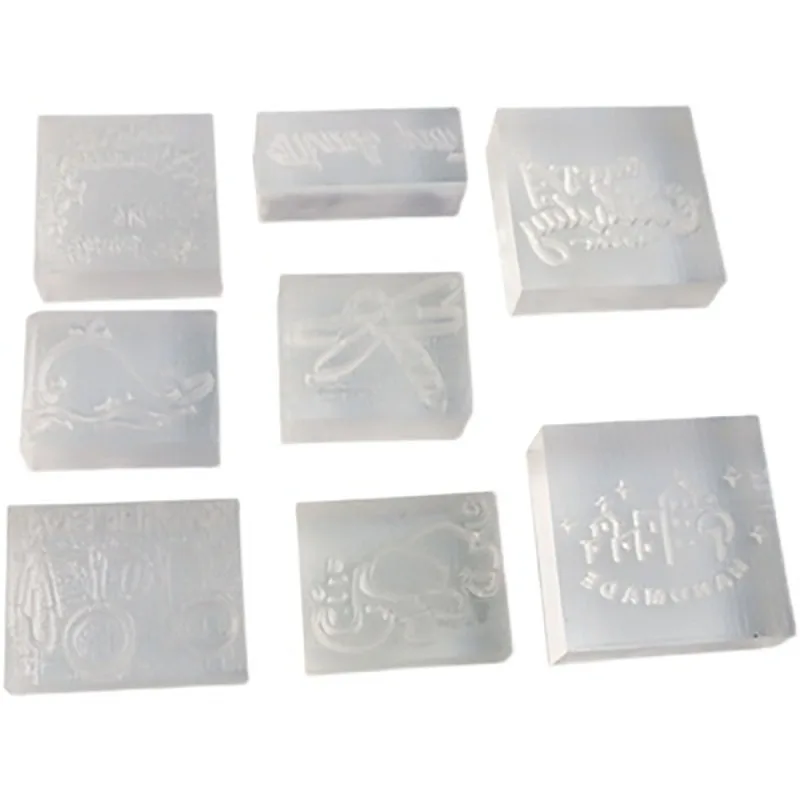 Acrylic Clear Soap Stamp Seal Mold Soap Making Supplies Tools Kits DIY Crafts Customizable