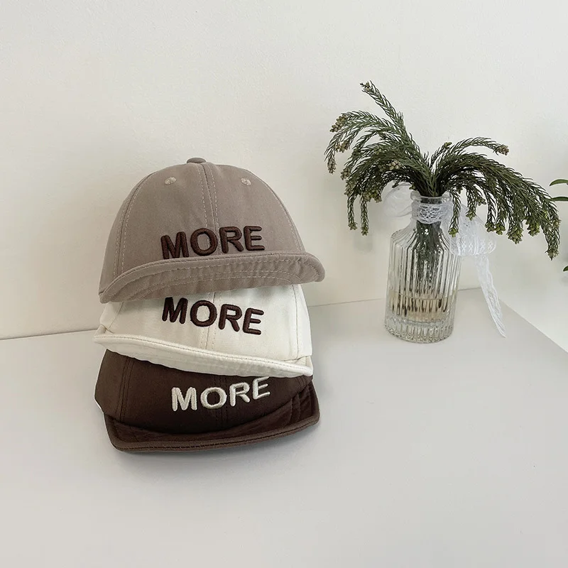 

Summer Letter Embroidery Baby Baseball Cap Cute Baby Boy Girl Sun Hat Korean Soft Brim Toddler Kids Peaked Caps