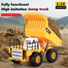 Huina 1517 1:24 Dump Truck 2.4G Remote Control Engineering Vehicle 6-Way Transporter Children's Toys Sand Car for Boys Gifts 2