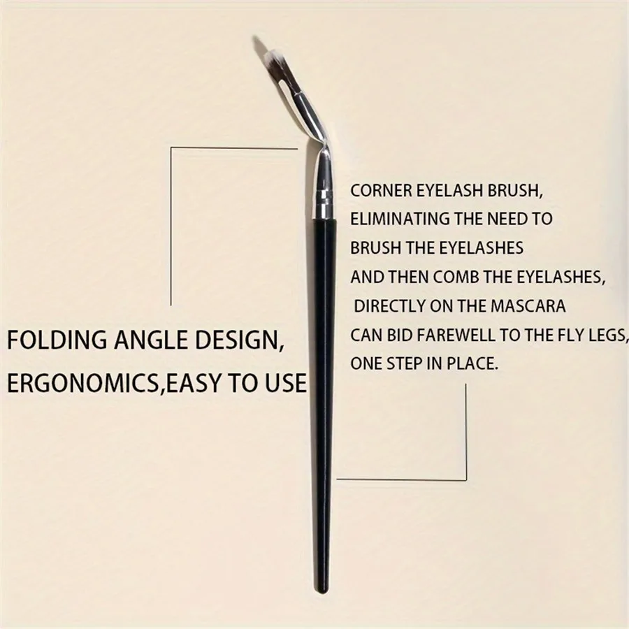 1pc Professional Mascara Fan Brush for Natural Lift - Smudge-Proof & Clump-Free Application, Alcohol-Free, No Batteries Required